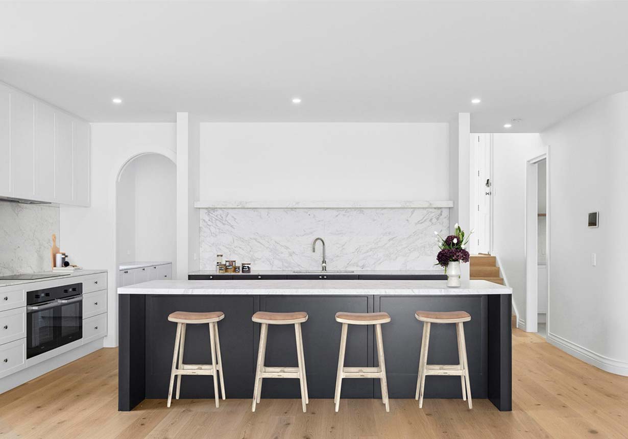 Knockdown rebuild custom townhouses in Queenscliff