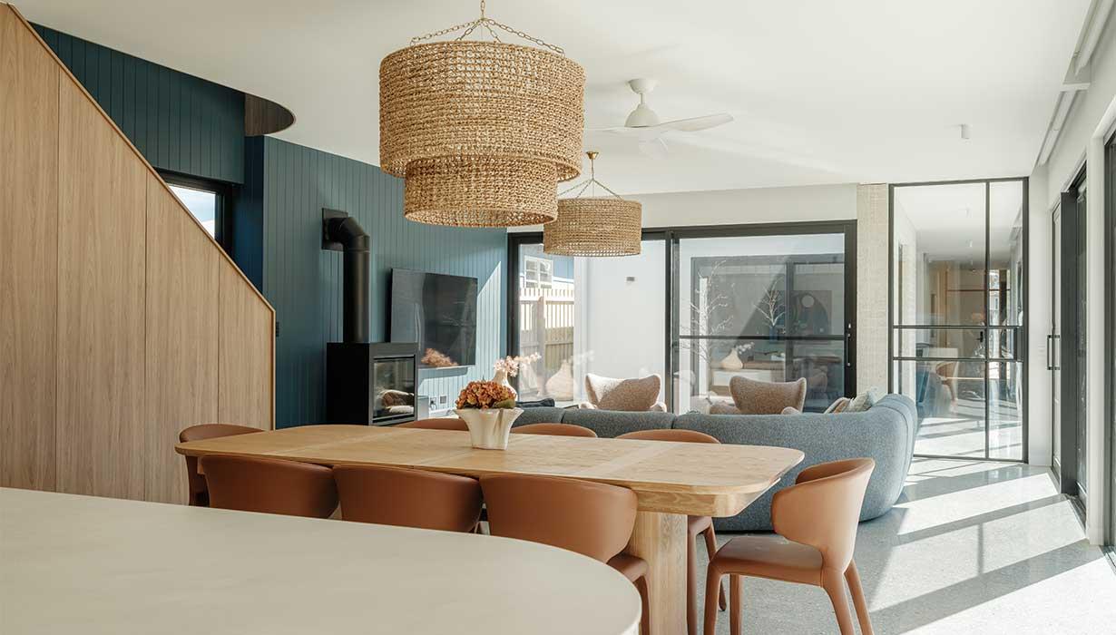 Kitchen in architect-designed home in Torquay