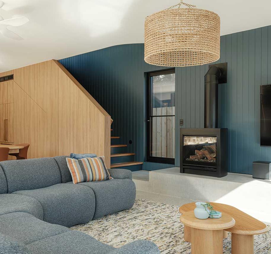 Living room in architect-designed home in Torquay