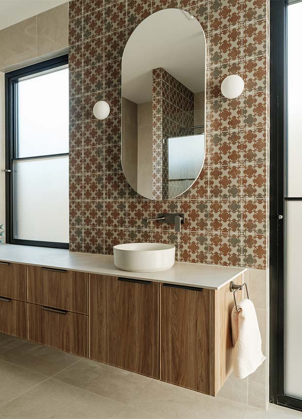 Bathroom in architect designed home in Torquay