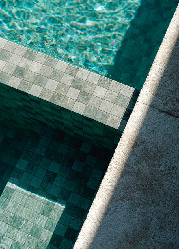 Pool detail in custom home built by Tremul Constructions Torquay