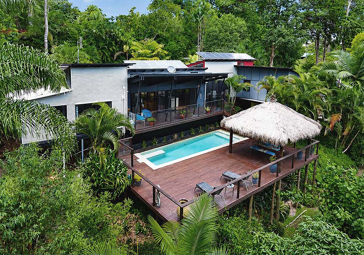 Architect-designed home on sloping block