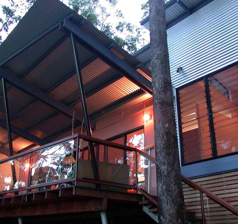 Architect-designed home on sloping block