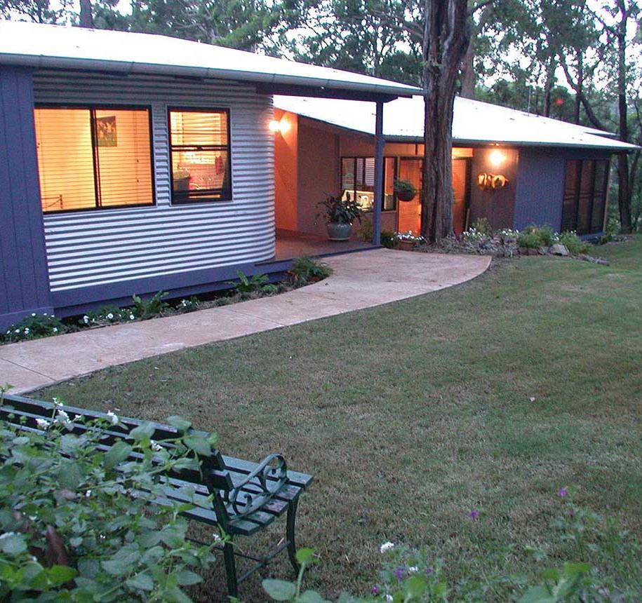 Architect-designed home on sloping block