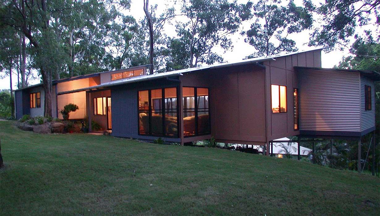 Architect-designed home on sloping block